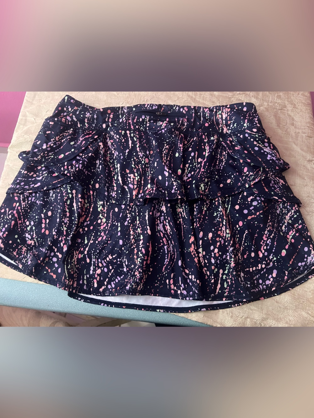 Ideology Paint Splatter Skort XL Athletic Tennis Activewear